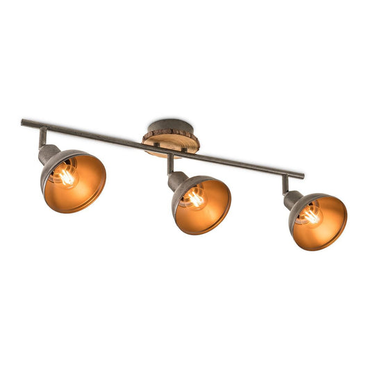 Home Sweet Home Opbouwspot Denver 3 - incl. dimbare LED lamp - hout