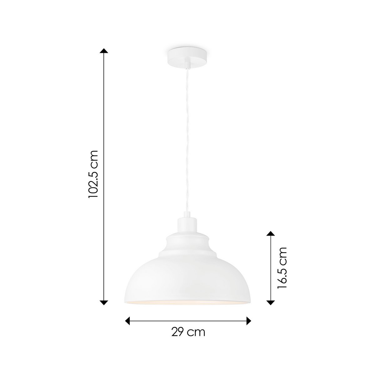 Home Sweet Home Hanglamp Takis - E27, Wit, 29x100cm