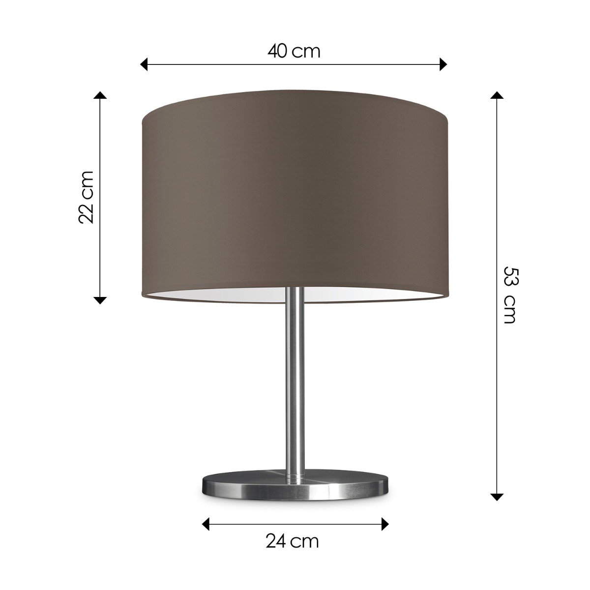 Home Sweet Home Table lamp Bling - Mauro, E27, taupe, 40x40x35.6cm