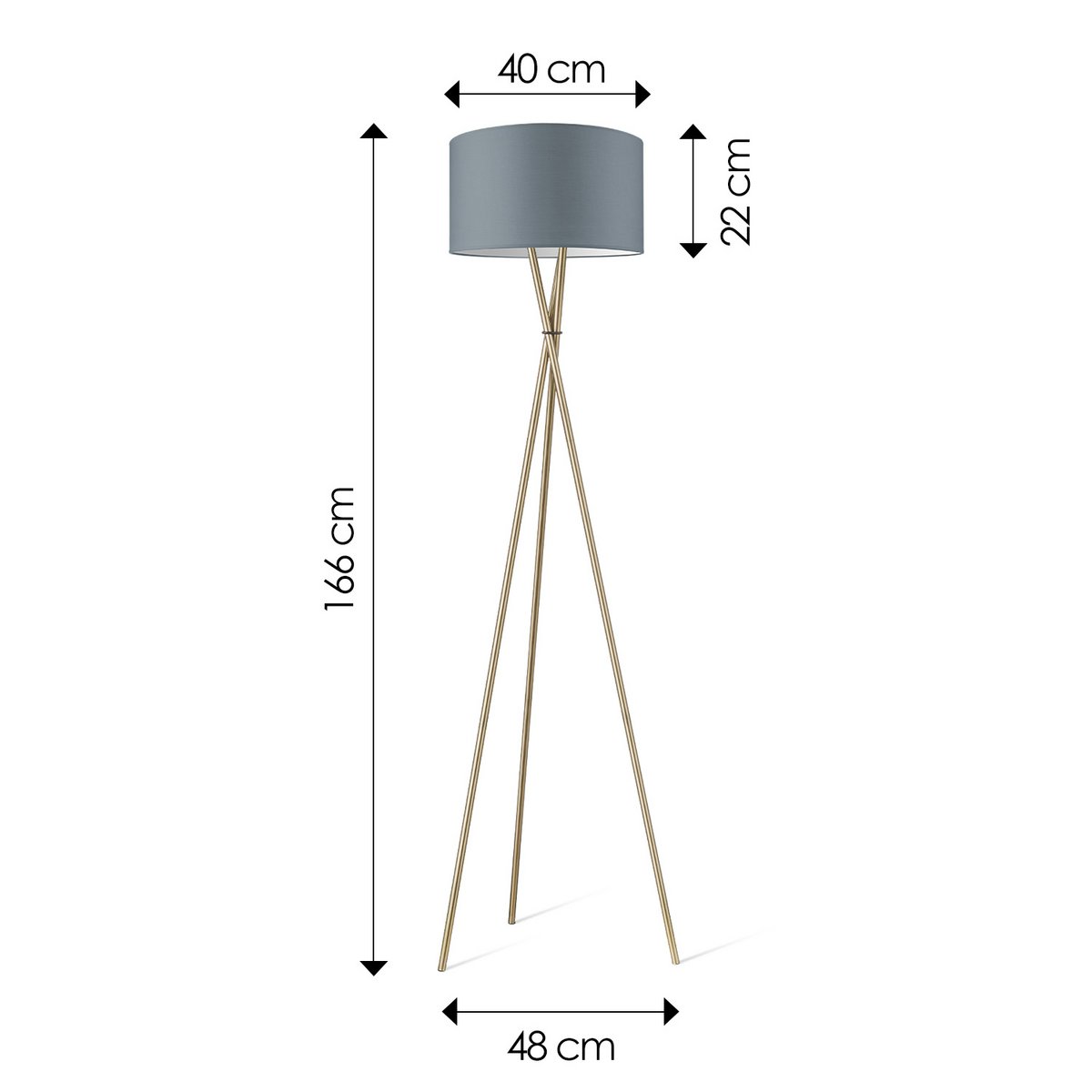 Home Sweet Home floor lamp Bling-Legs Bronze-Gray-40cm