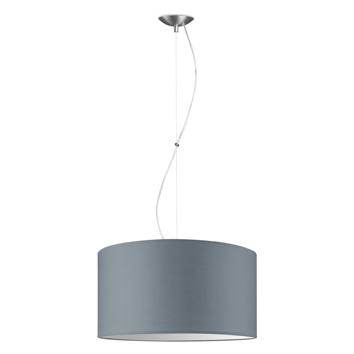 Home Sweet Home hanging lamp Deluxe with lampshade, E27, gray, 50cm