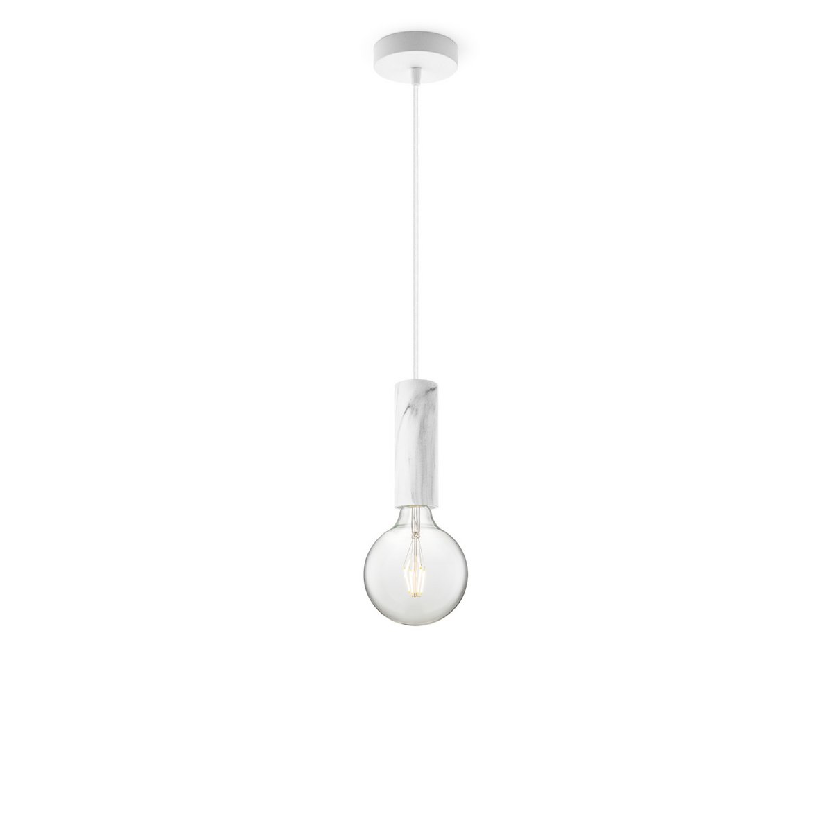 Home Sweet Home hanging lamp Marble Saga - G180 - dimmable E27 clear