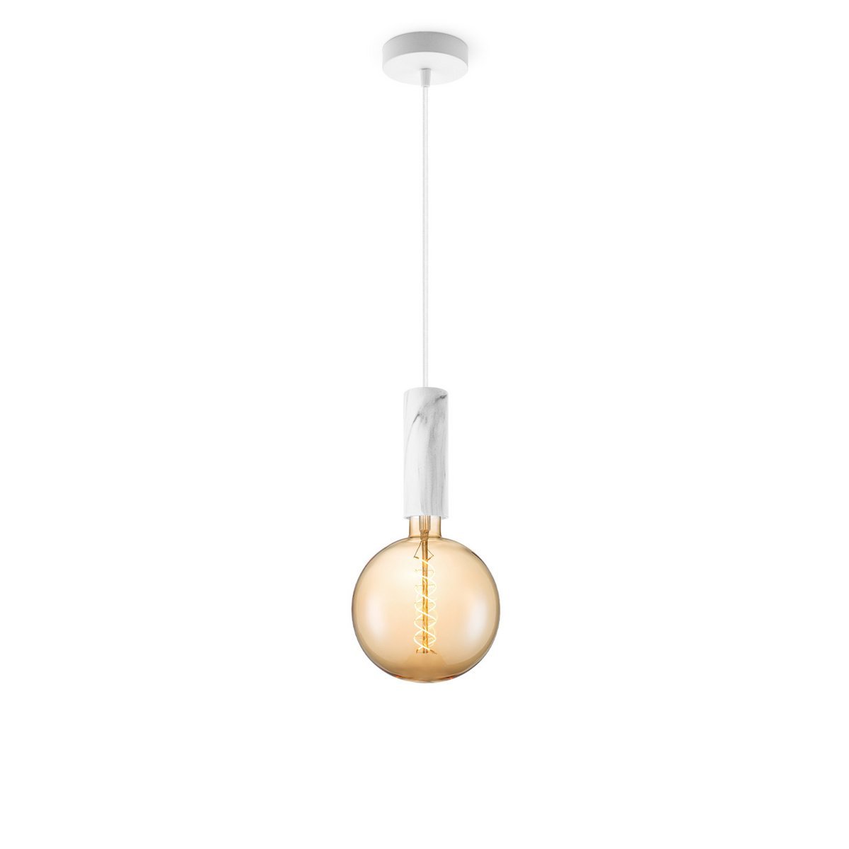 Home Sweet Home hanging lamp Marble Saga - - dimmable E27 amber