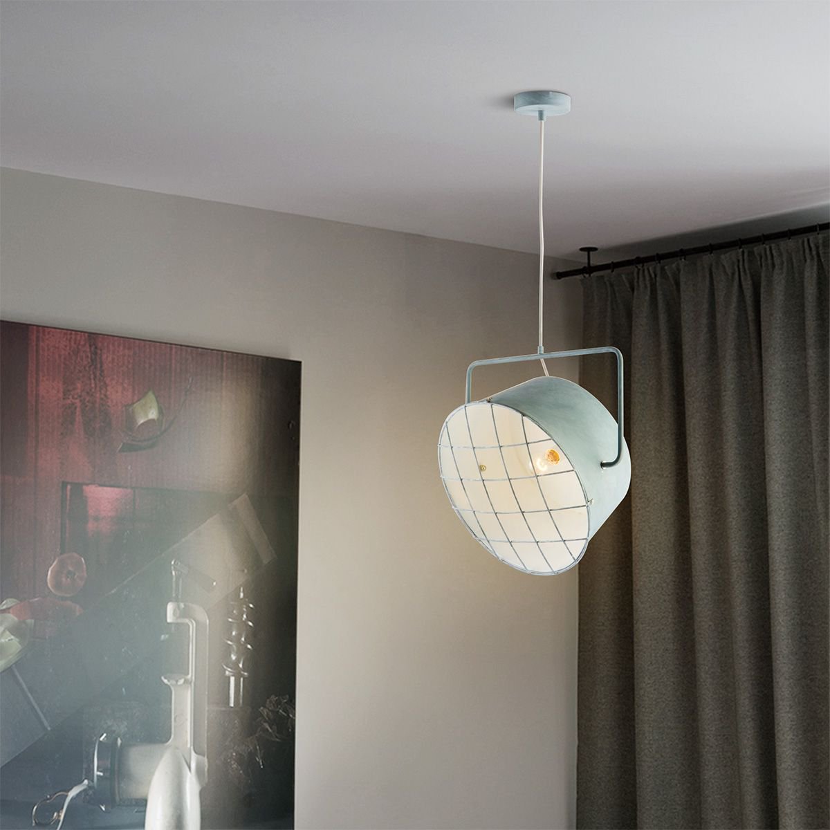 Home Sweet Home Hanging lamp Clemento - Concrete - 41x41x145cm