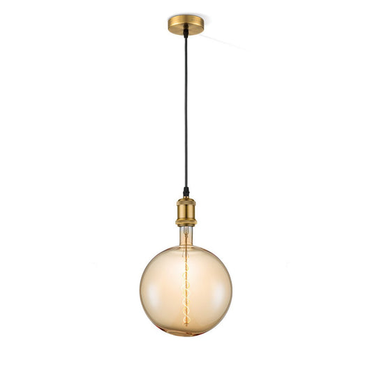 Home Sweet Home hanging lamp bronze vintage Globe - - dimmable E27 amber