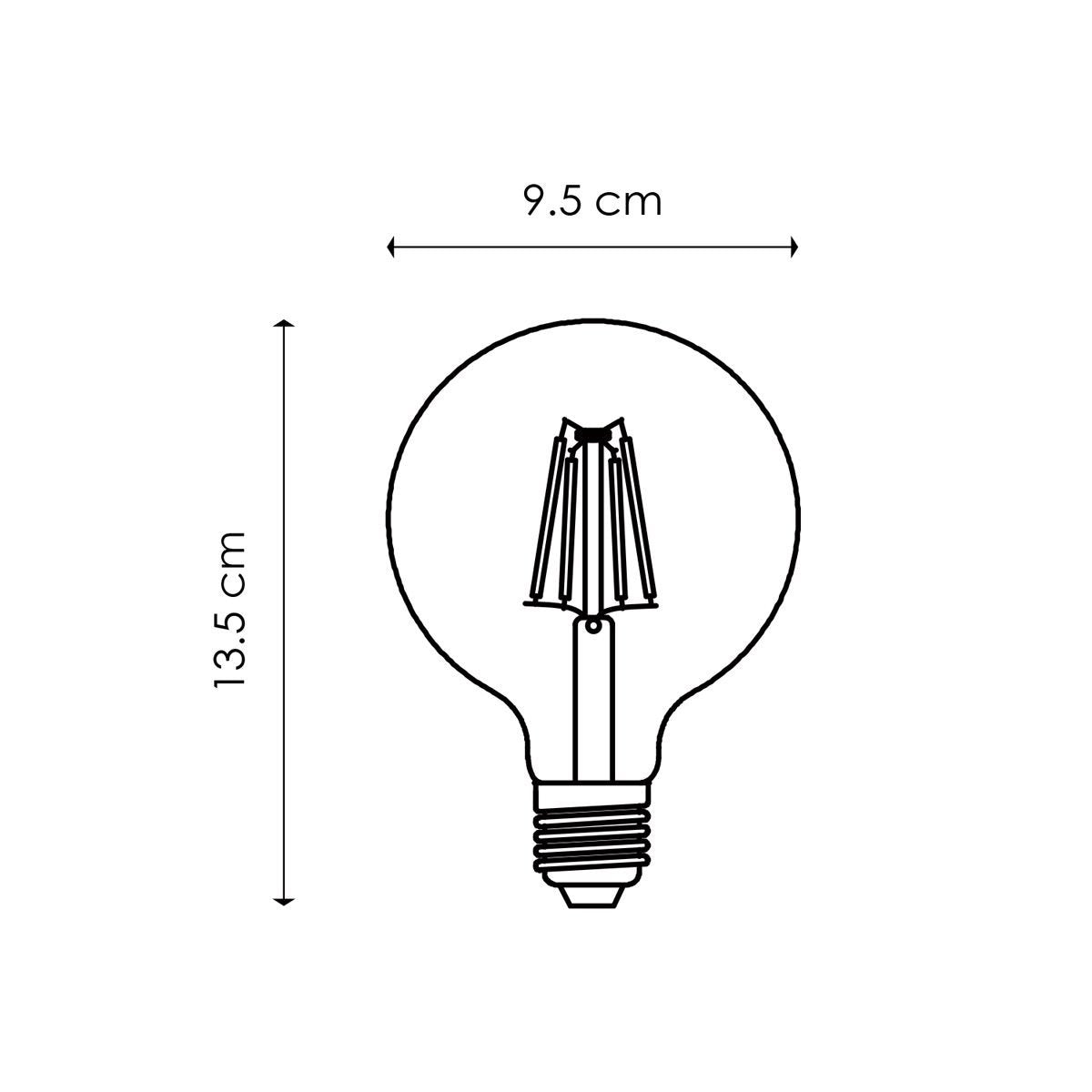 Home Sweet Home dimmable LED Globe Deco E27 G95 4W 340Lm 2700K Gold