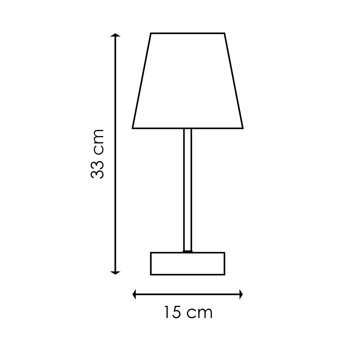 Home Sweet Home Modern table lamp Arica - brown - 15/15/33cm - Fabrics